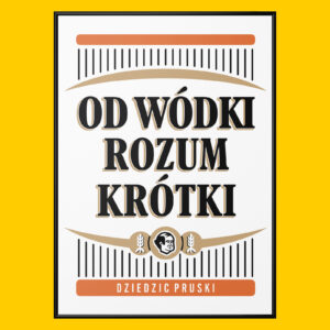 Plakat Od Wódki Rozum Krótki