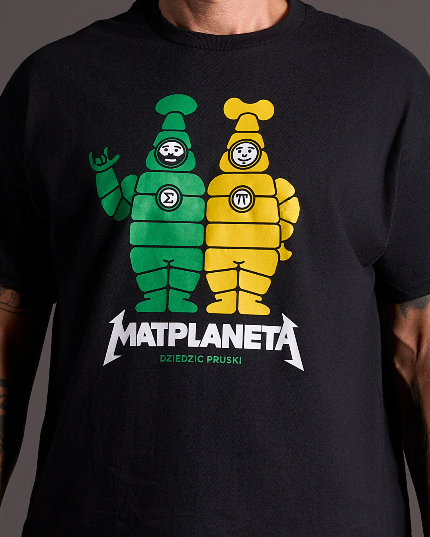 Matplaneta Czarna koszulka Matplaneta marki Dziedzic Pruski