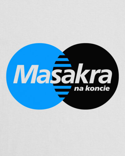 Biała koszulka marki Dziedzic Pruski z nadrukiem Masarka