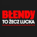 Czarna koszulka marki Dziedzic Pruski Błendy To Żecz Lucka z humorystycznym hasłem celowo zapisującym z błędami ortograficznymi powiedzenie Błędy To Rzecz Ludzka