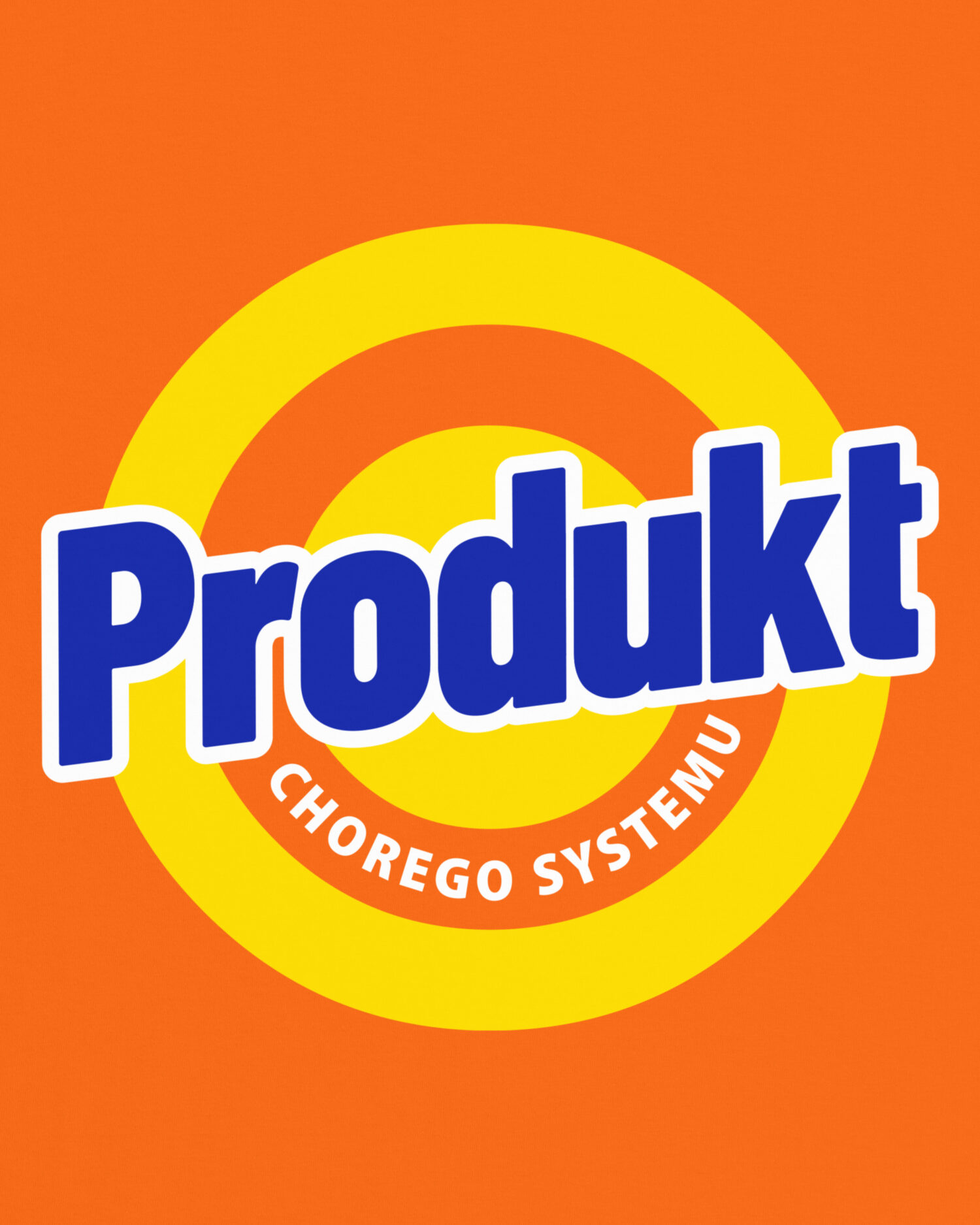 Jaskrawo pomarańczowa koszulka marki Dziedzic Pruski z hasłem Produkt Chorego Systemu.